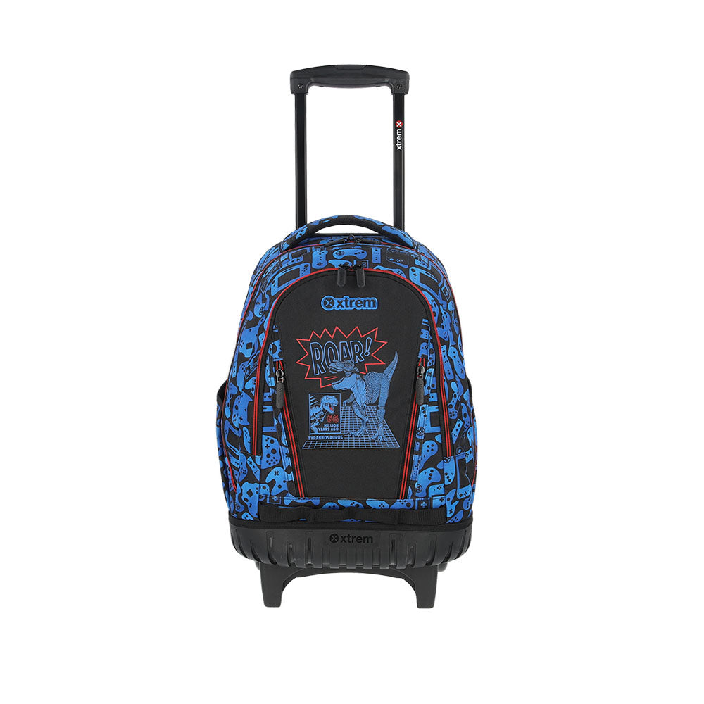 Mochila escolar con ruedas Trolley Dino azul